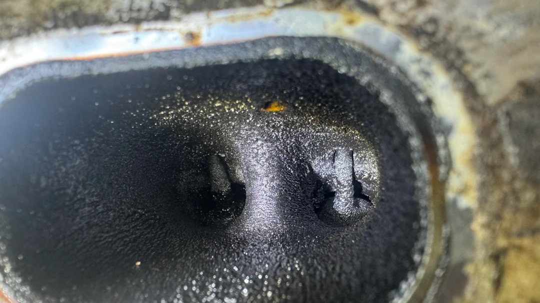 Intake valves caked in carbon buildup